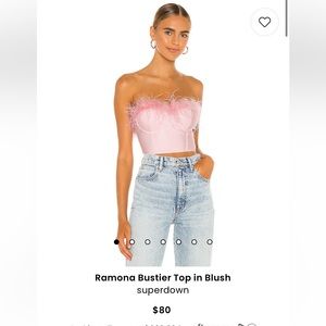 Superdown Ramona bustier top in blush